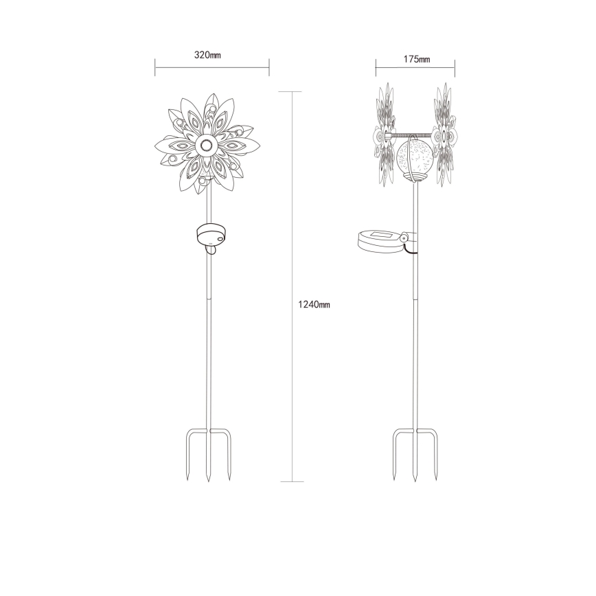 Globo - LED Päikesepaneel kaunistus LED/0,02W/3V IP44