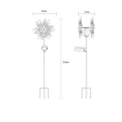Globo - LED Päikesepaneel kaunistus LED/0,02W/3V IP44