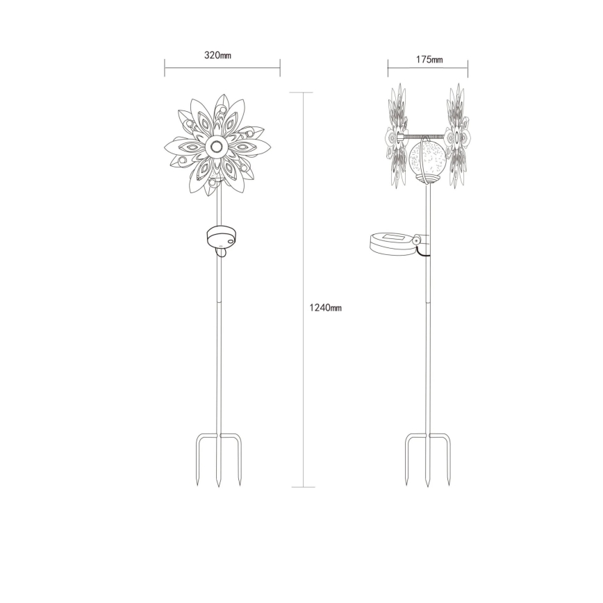 Globo - LED Päikesepaneel kaunistus LED/0,02W/3V IP44