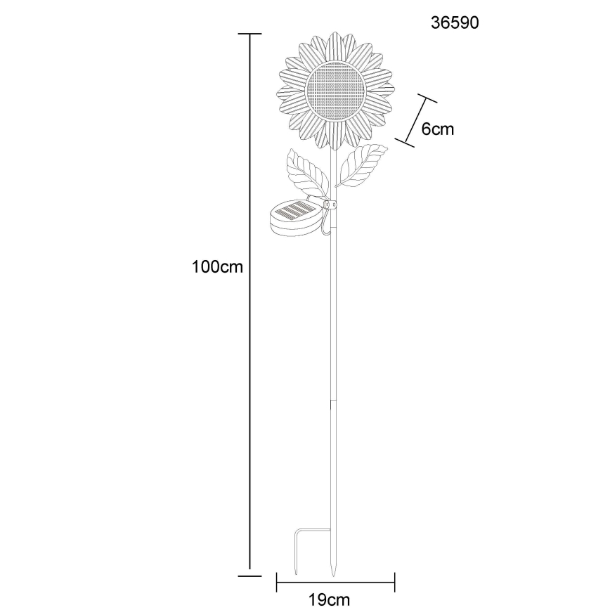 Globo - LED päikesevalgusti 200xLED/3V IP44 600 mAh lill