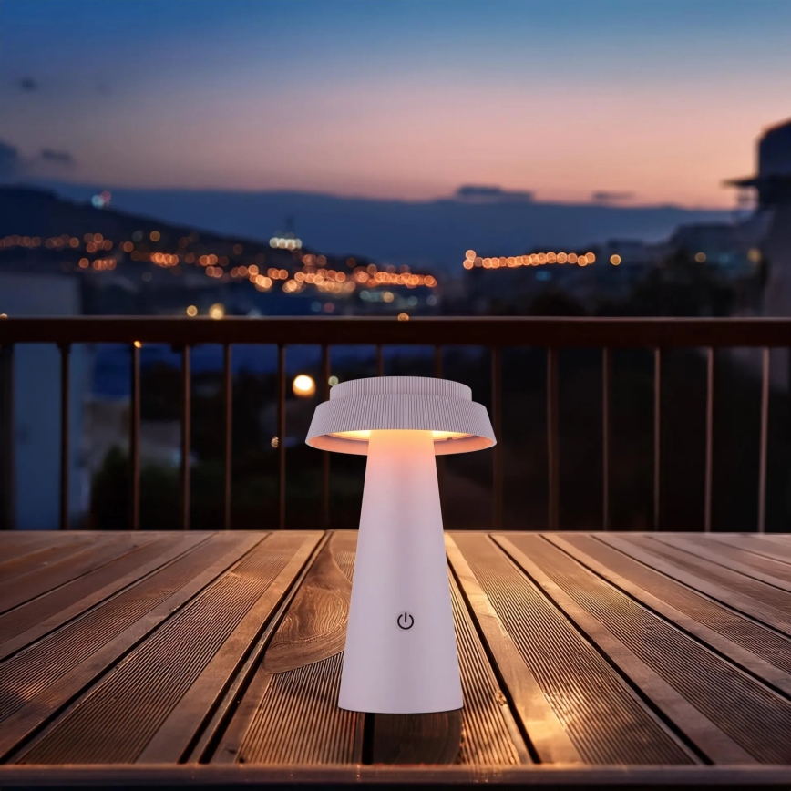 Globo - LED Hämardatav päikesepaneeliga puutetundlik lamp LED/4W/3,7W IP54 roosa