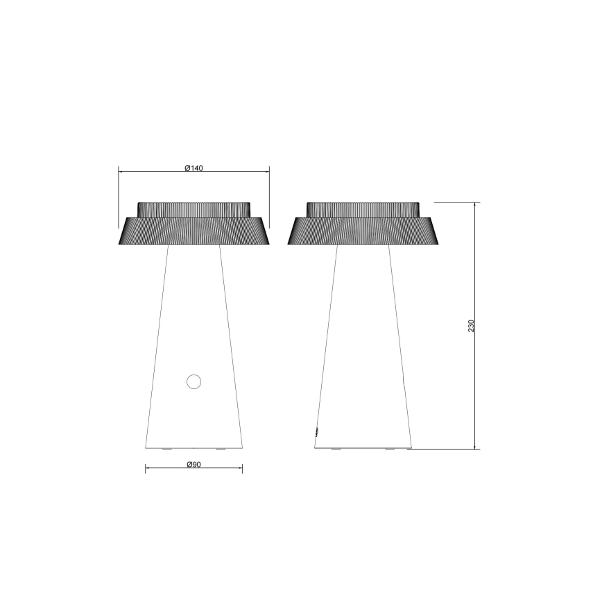 Globo - LED Hämardatav päikesepaneeliga puutetundlik lamp LED/4W/3,7W IP54 valge