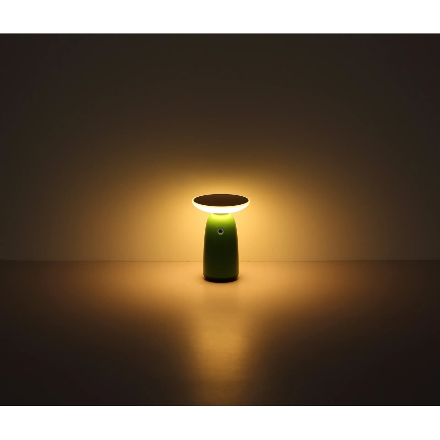 Globo - LED Hämardatav päikesepaneeliga puutetundlik lamp LED/10W/3,7V IP54 roheline