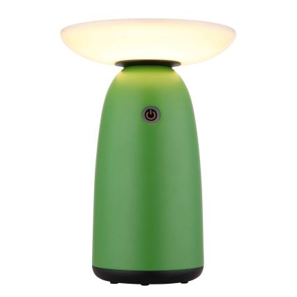 Globo - LED Hämardatav päikesepaneeliga puutetundlik lamp LED/10W/3,7V IP54 roheline