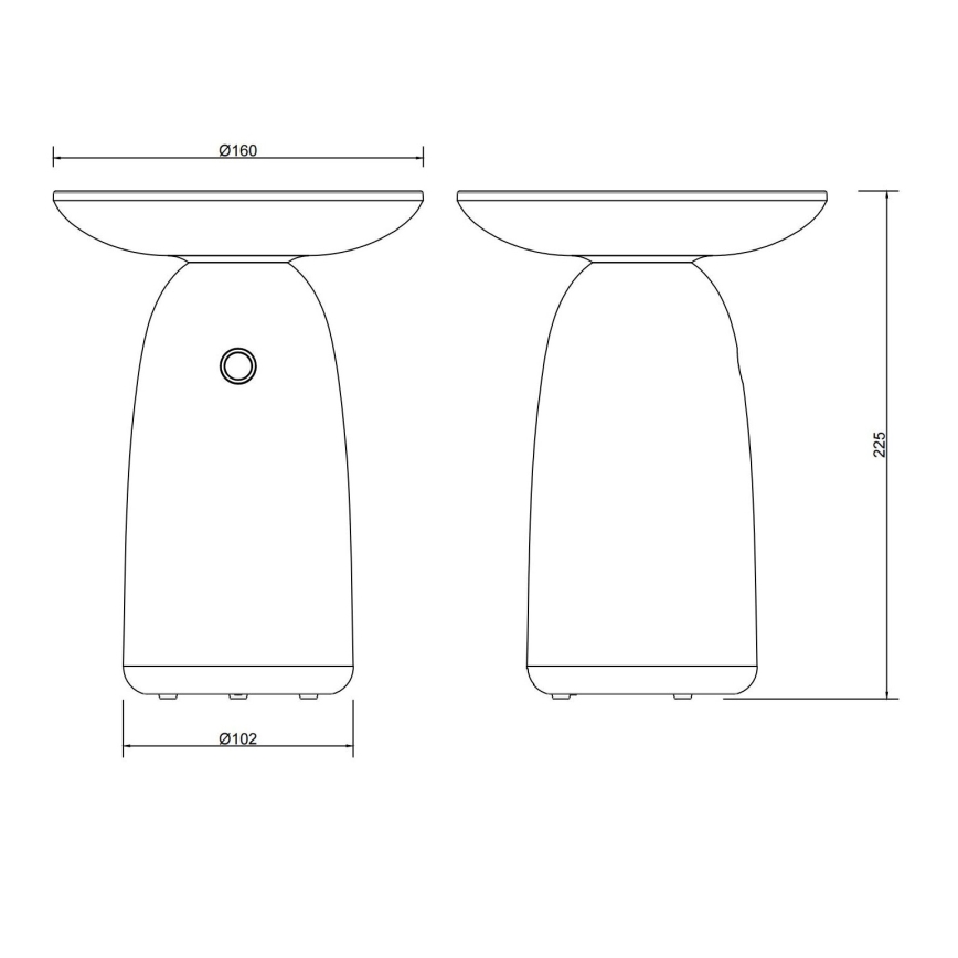 Globo - LED Hämardatav päikesepaneeliga puutetundlik lamp LED/10W/3,7V IP54 roheline