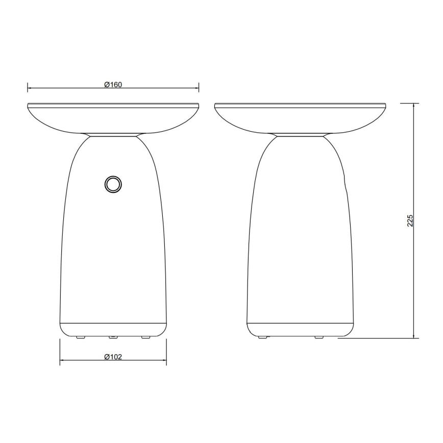 Globo - LED Hämardatav päikesepaneeliga puutetundlik lamp LED/10W/3,7V IP54 must