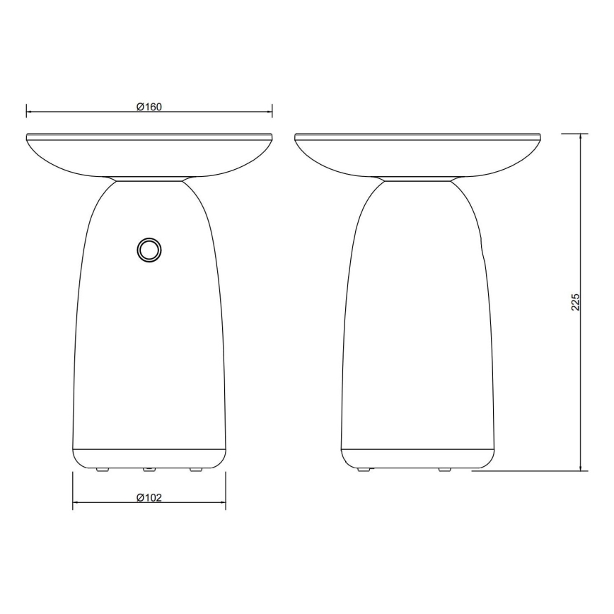 Globo - LED Hämardatav päikesepaneeliga puutetundlik lamp LED/10W/230V IP54 valge