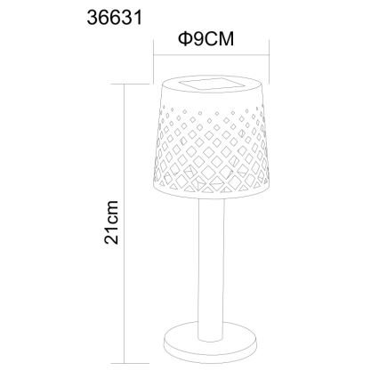 Globo - LED Päikesepaneeliga valgusti LED/0,06W/3,2V 3000K IP44 must