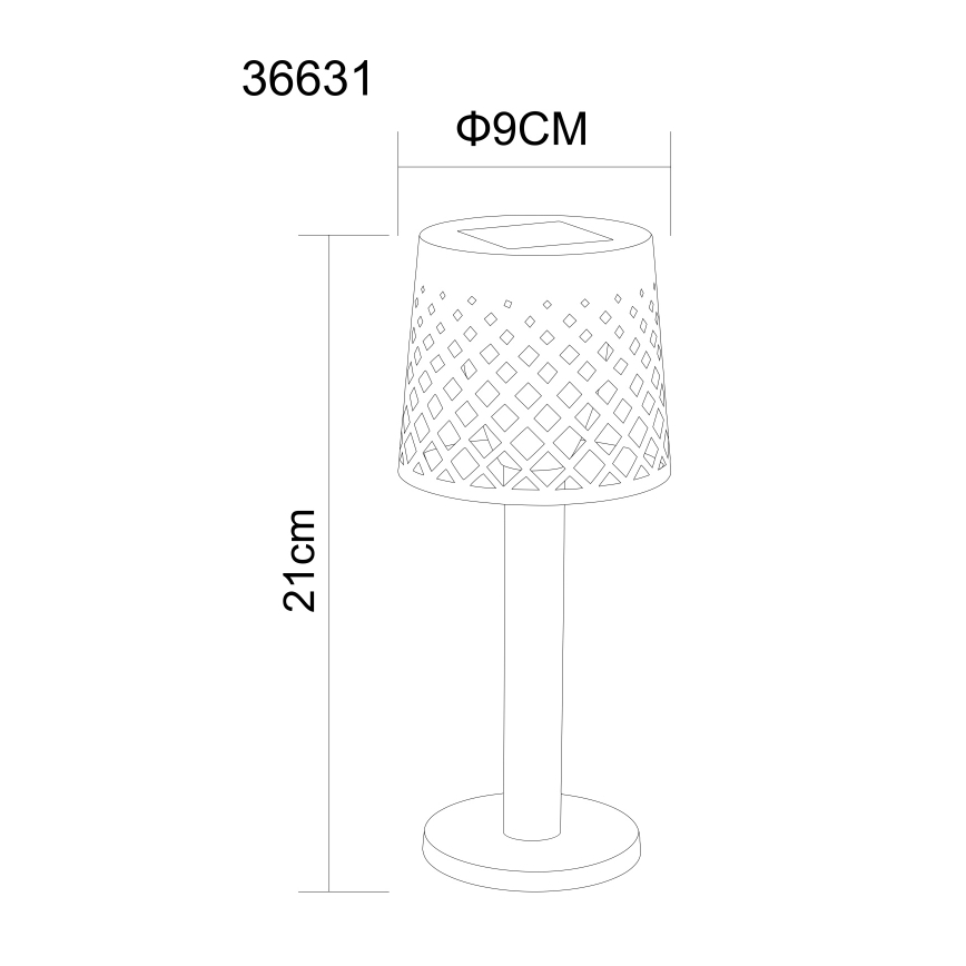 Globo - LED Päikesepaneeliga valgusti LED/0,06W/3,2V 3000K IP44 must