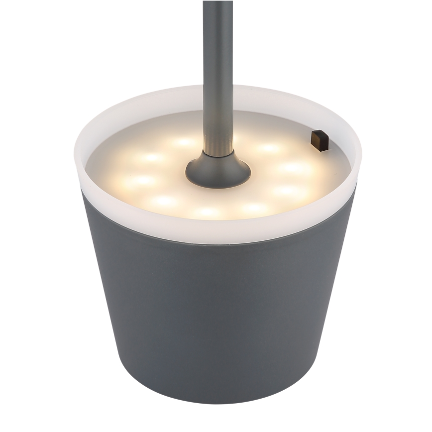 Globo - LED Päikesepaneeliga valgusti LED/0,6W/3V 3000K IP44 1200 mAh antratsiit