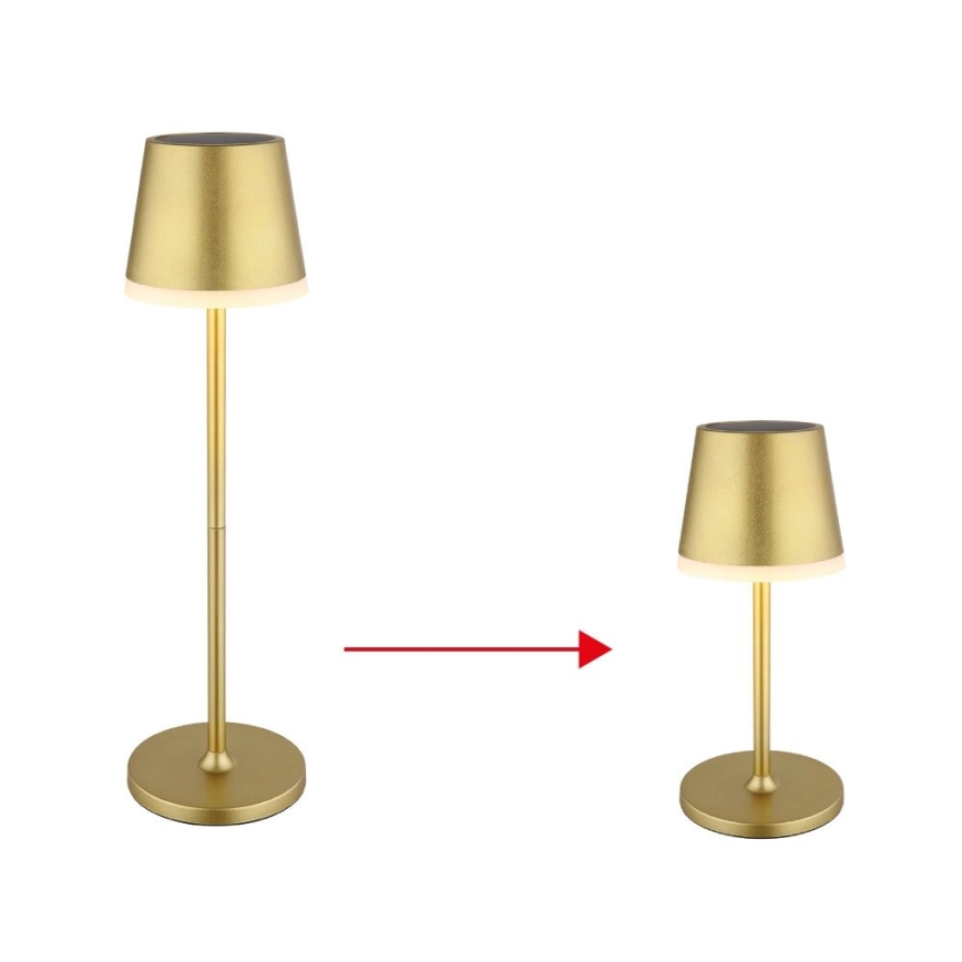 Globo - LED Päikesepaneeliga valgusti LED/0,6W/3V 3000K IP44 kuldne