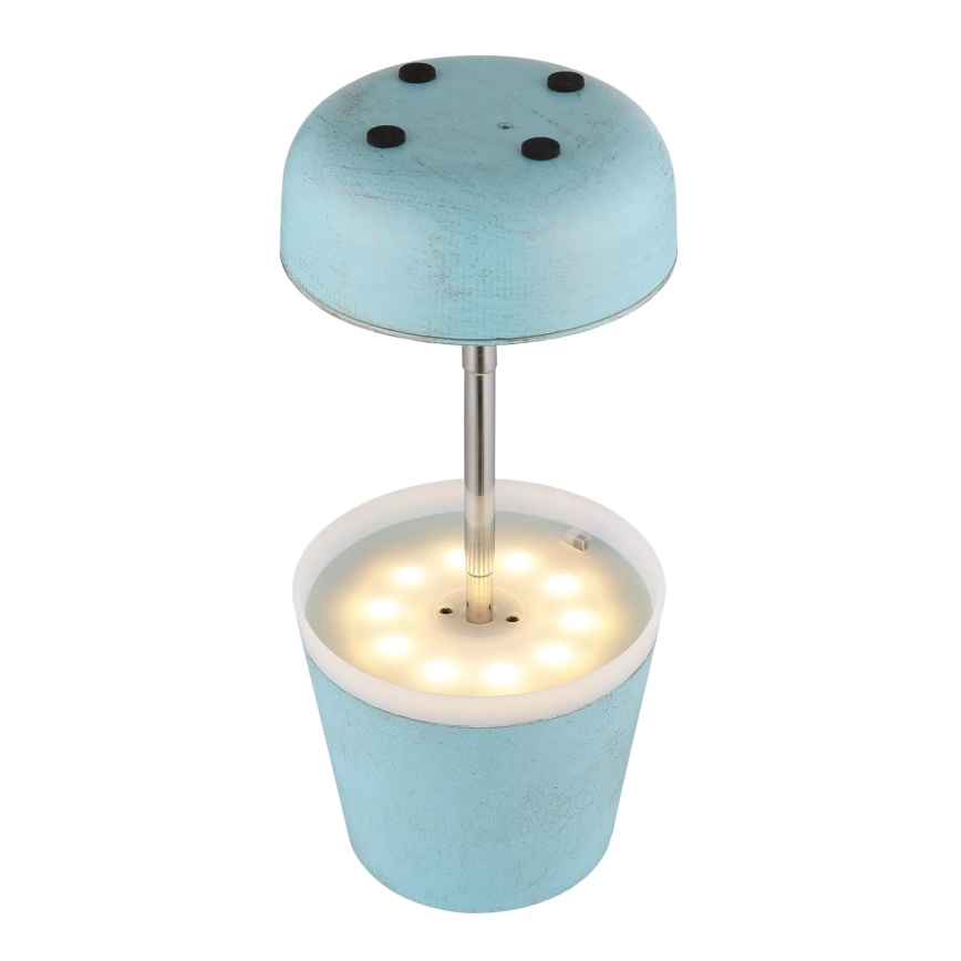 Globo - LED Päikesepaneeliga valgusti 10xLED/0,06W/3V IP44 800 mAh sinine