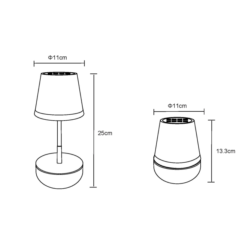 Globo - LED Päikesepaneeliga valgusti 10xLED/0,06W/3V IP44 hall