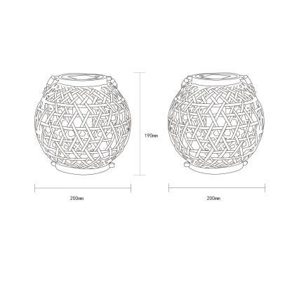Globo - LED Päikesepaneeliga valgusti LED/0,02W/3V IP44 300 mAh
