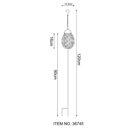 Globo - LED Päikesepaneeliga valgusti 3-ühes LED/0,06W/3,2V 3000K IP44