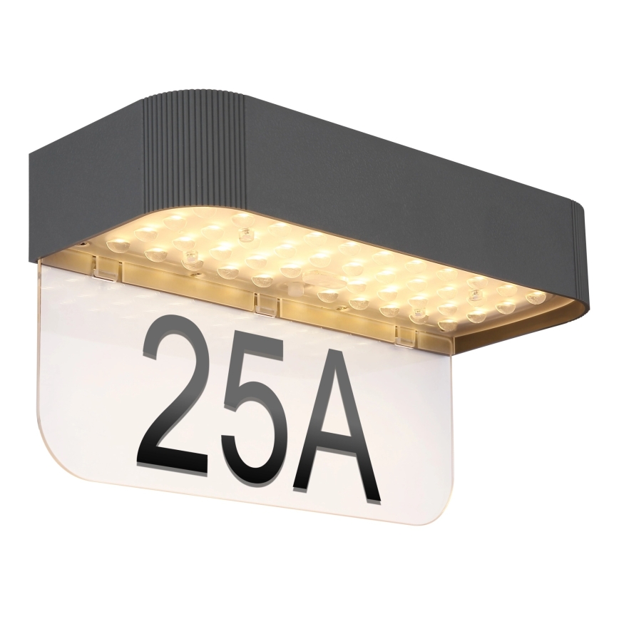 Globo - LED päikesetoitel majanumber LED/6W/3,7V IP54 1800 mAh