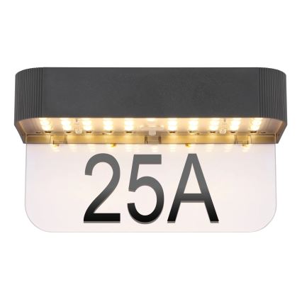 Globo - LED päikesetoitel majanumber LED/6W/3,7V IP54 1800 mAh