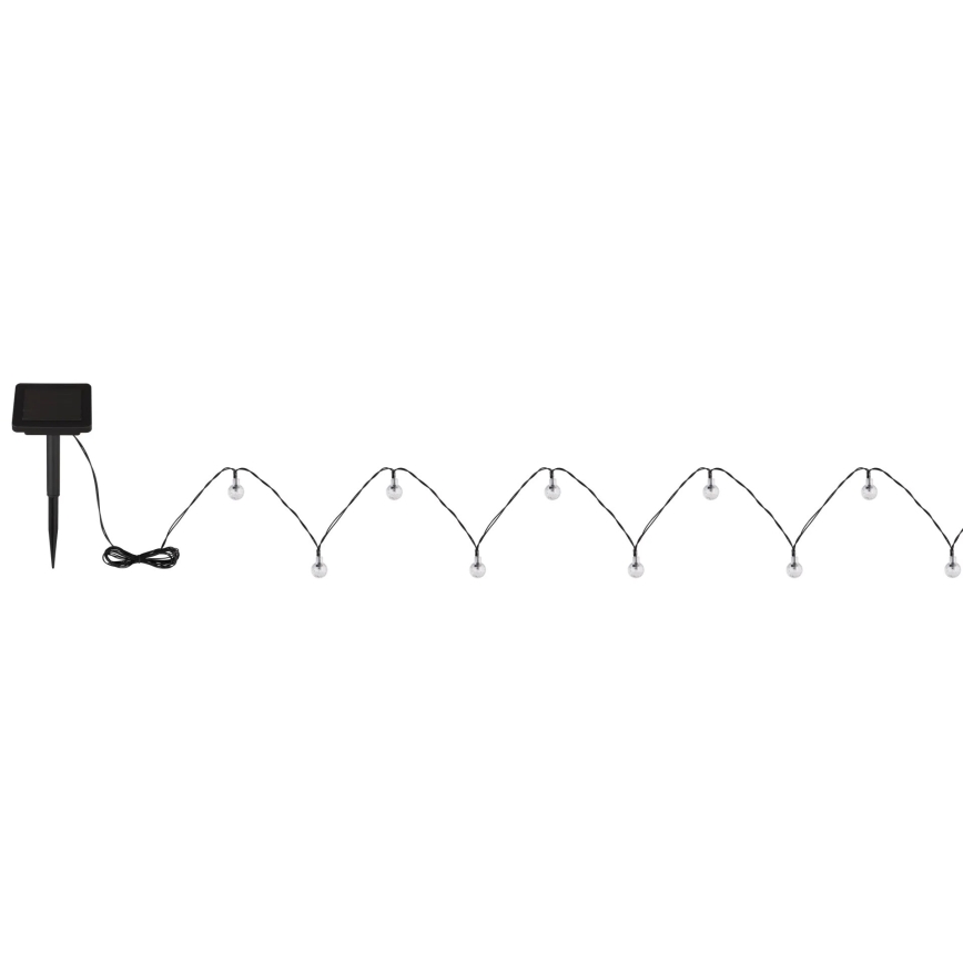 Globo - LED Päikesepaneeliga valguskett 20xLED/0,06W/3,2V 285 cm IP44 600 mAh