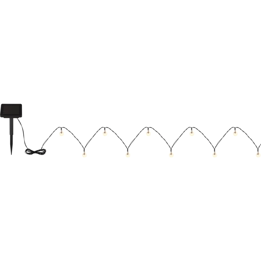 Globo - LED Päikesepaneeliga valguskett 20xLED/0,06W/3,2V 285 cm IP44 600 mAh
