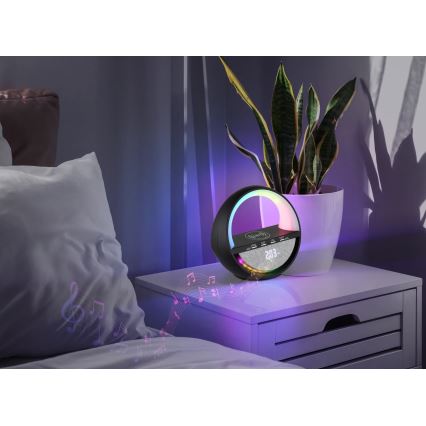 Globo - LED RGBW puutetundlik laetav laualamp kõlariga ja juhtmevaba QI-laadimisega LED/3,5W/5V 1800 mAh