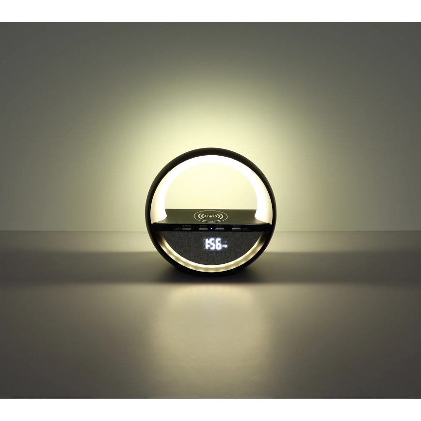 Globo - LED RGBW puutetundlik laetav laualamp kõlariga ja juhtmevaba QI-laadimisega LED/3,5W/5V 1800 mAh