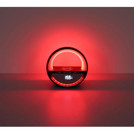 Globo - LED RGBW puutetundlik laetav laualamp kõlariga ja juhtmevaba QI-laadimisega LED/3,5W/5V 1800 mAh
