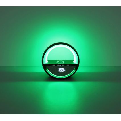Globo - LED RGBW puutetundlik laetav laualamp kõlariga ja juhtmevaba QI-laadimisega LED/3,5W/5V 1800 mAh