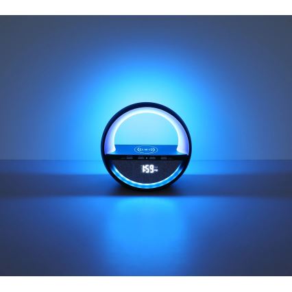 Globo - LED RGBW puutetundlik laetav laualamp kõlariga ja juhtmevaba QI-laadimisega LED/3,5W/5V 1800 mAh