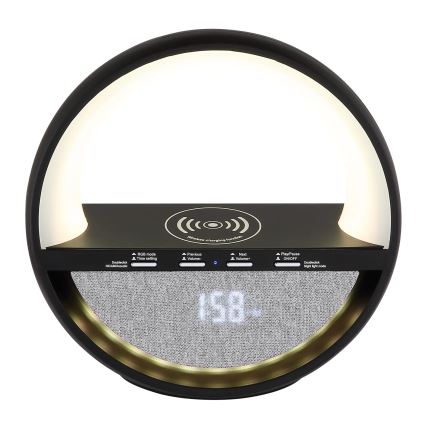 Globo - LED RGBW puutetundlik laetav laualamp kõlariga ja juhtmevaba QI-laadimisega LED/3,5W/5V 1800 mAh