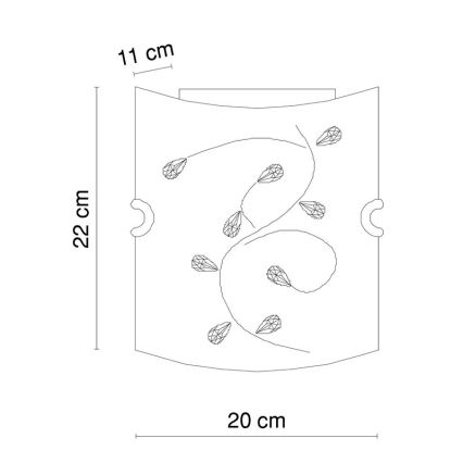 Globo 40404W - Seinavalgusti BURGUNDY 1xE27/60W/230V