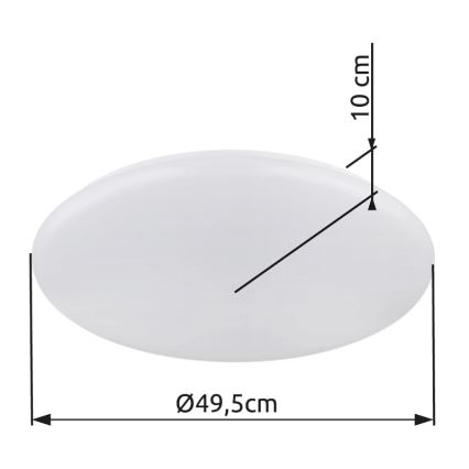 Globo - LED Laevalgusti LED/24W/230V d. 49,5 cm valge