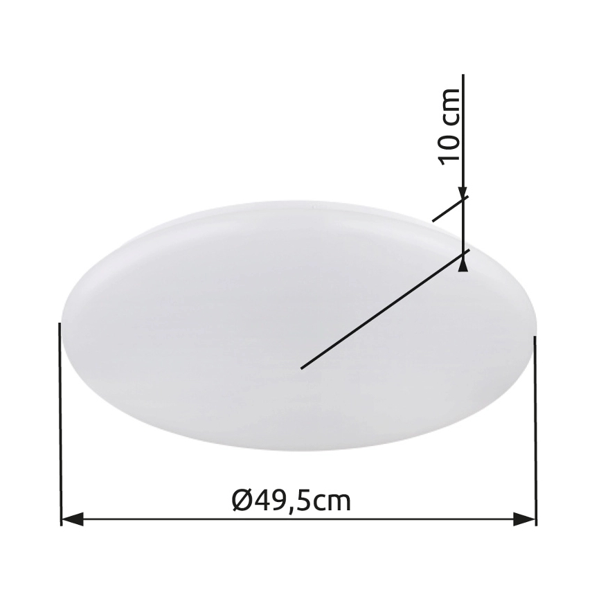 Globo - LED Laevalgusti LED/24W/230V d. 49,5 cm valge