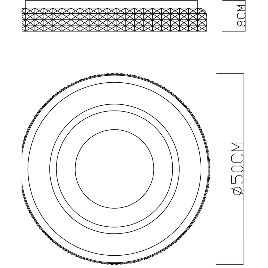 Globo - LED Hämardatav laevalgusti LED/52W/230V 2700-6000K + kaugjuhtimispult