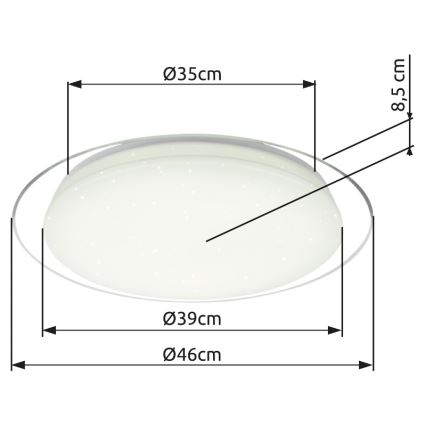 Globo - LED Hämardatav laevalgusti LED/30W/230V 3000-6500K + kaugjuhtimispult