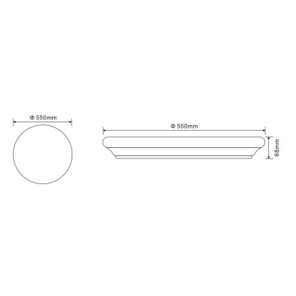 Globo - LED Laevalgusti koos puldiga LED/60W/230V