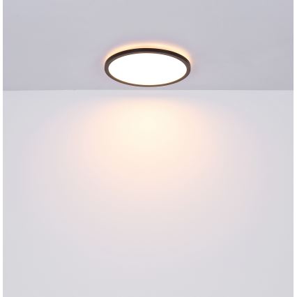 Globo - LED Hämardatav laevalgusti vannituppa LED/18W/230V d. 29,4 cm IP44 must