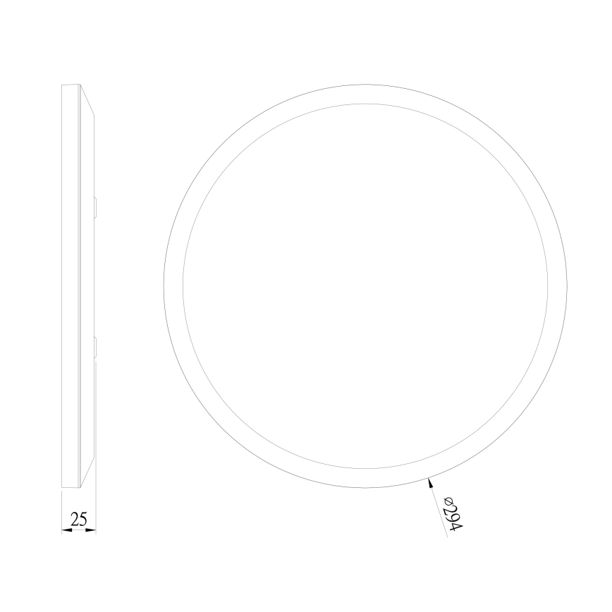 Globo - LED Hämardatav laevalgusti vannituppa LED/18W/230V d. 29,4 cm IP44 must