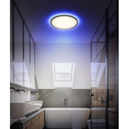 Globo - LED RGB Hämardatav laevalgusti vannituppa LED/18W/230V 3000-6000K + kaugjuhtimispult IP44 must