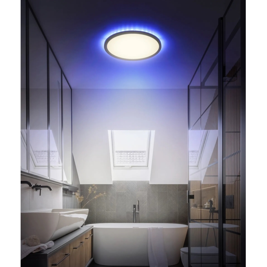 Globo - LED RGB Hämardatav laevalgusti vannituppa LED/18W/230V 3000-6000K + kaugjuhtimispult IP44 must