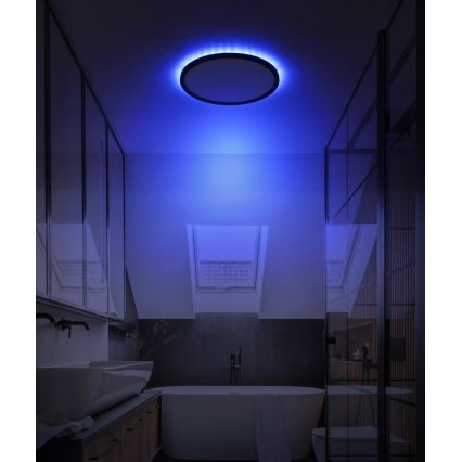 Globo - LED RGB Hämardatav laevalgusti vannituppa LED/18W/230V 3000-6000K + kaugjuhtimispult IP44 must