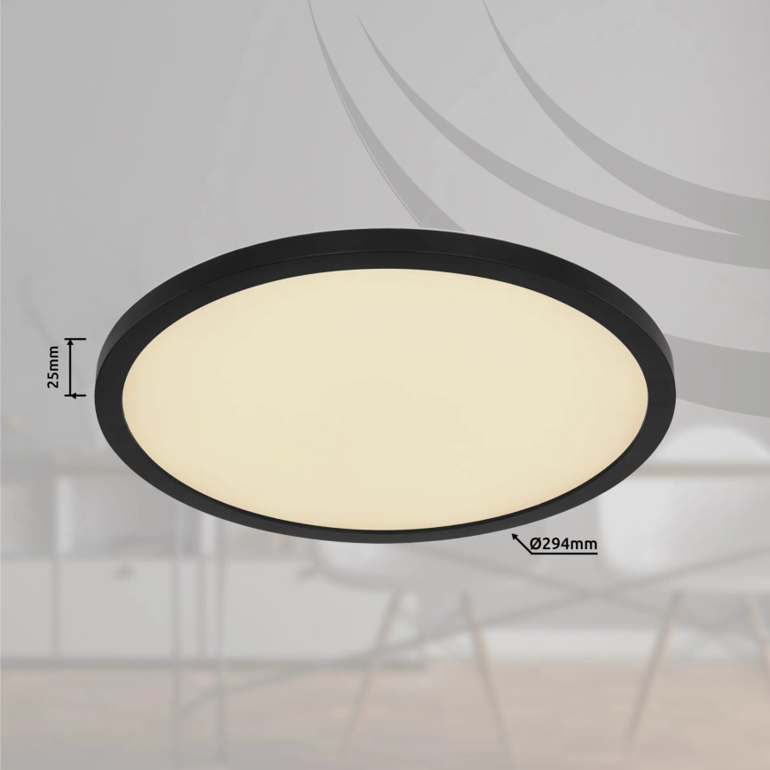 Globo - LED RGB Hämardatav laevalgusti vannituppa LED/18W/230V 3000-6000K + kaugjuhtimispult IP44 must