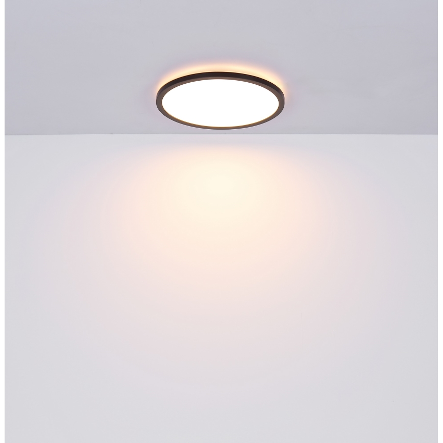 Globo - LED Hämardatav laevalgusti vannituppa LED/24W/230V d. 42 cm IP44 must