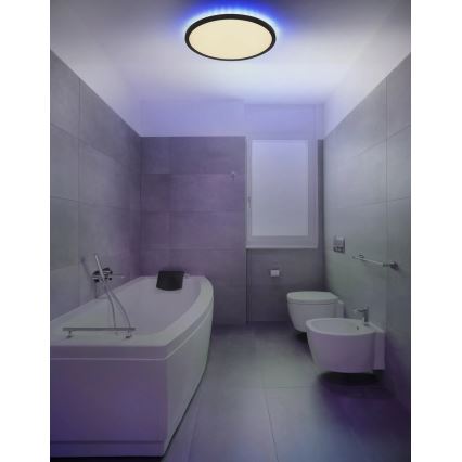 Globo - LED RGB Hämardatav laevalgusti vannituppa LED/21W/230V 3000-6000K + kaugjuhtimispult IP44 must