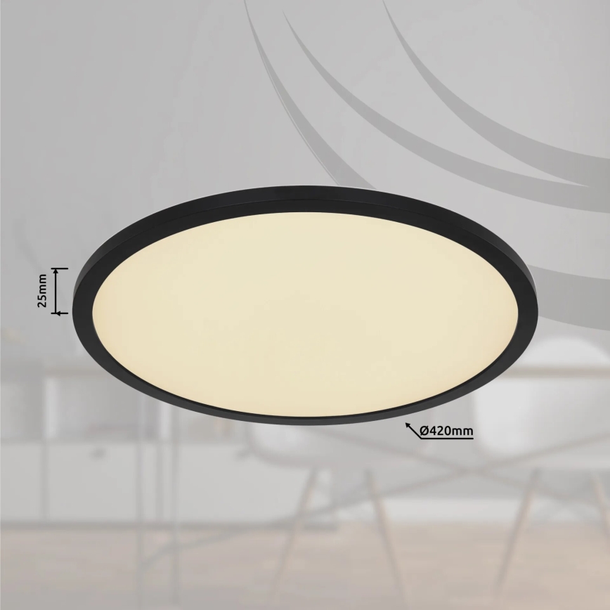 Globo - LED RGB Hämardatav laevalgusti vannituppa LED/21W/230V 3000-6000K + kaugjuhtimispult IP44 must