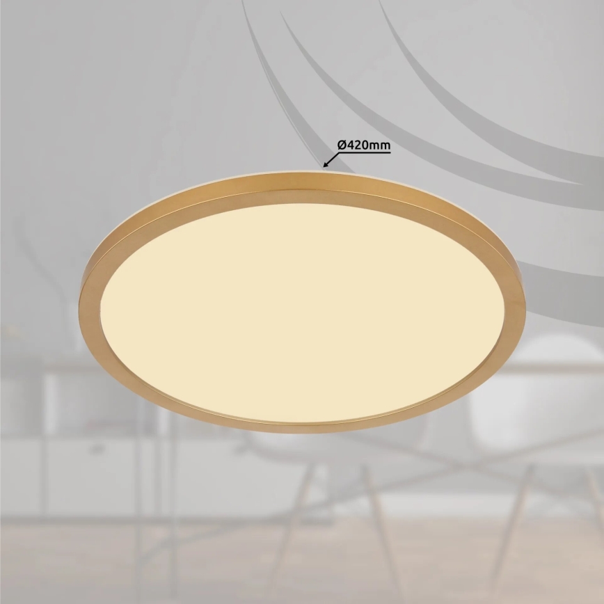 Globo - LED Hämardatav laevalgusti vannituppa LED/24W/230V 3000K IP44 d. 42 cm messing