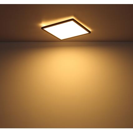 Globo - LED Hämardatav laevalgusti vannituppa LED/18W/230V 29,4x29,4 cm IP44 must