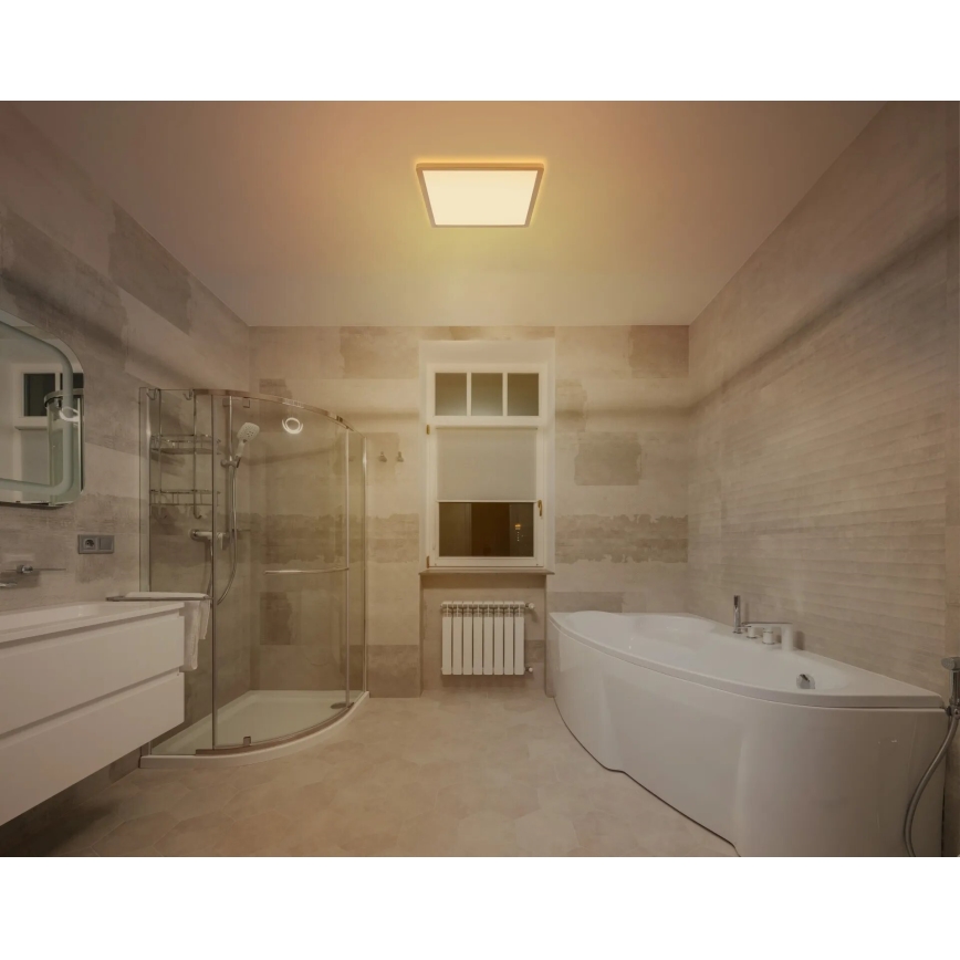 Globo - LED Hämardatav laevalgusti vannituppa LED/18W/230V 3000K IP44 29,4x29,4 cm messing