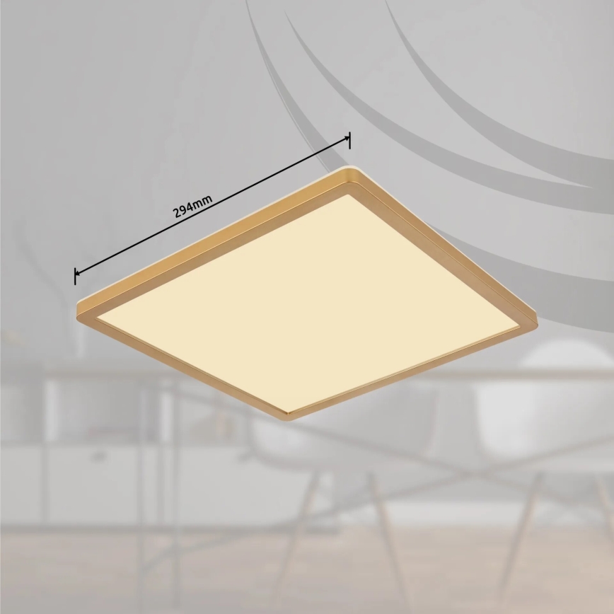 Globo - LED Hämardatav laevalgusti vannituppa LED/18W/230V 3000K IP44 29,4x29,4 cm messing