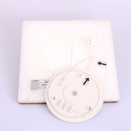 Globo - LED Hämardatav laevalgusti vannituppa LED/18W/230V 29,4x29,4 cm IP44 pruun