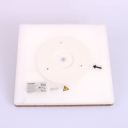 Globo - LED Hämardatav laevalgusti vannituppa LED/18W/230V 29,4x29,4 cm IP44 pruun